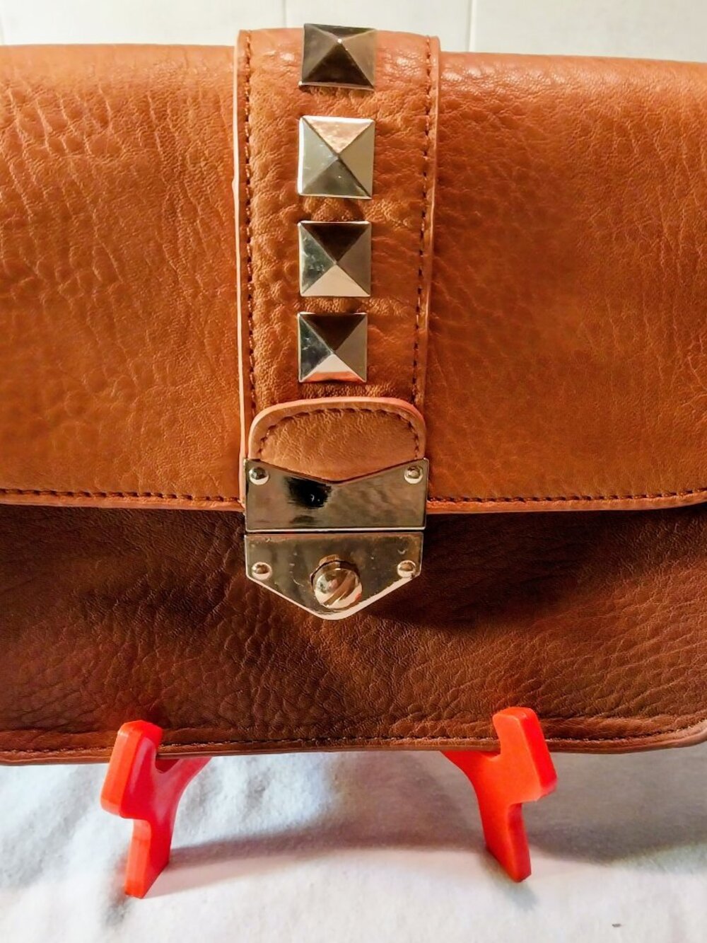 Urban Expressions Purse, Brown, Gold Chain & Leather Shoulder Strap